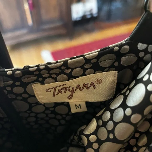 Tatyana Black and Gray Patterned Dress - Picture 4 of 4